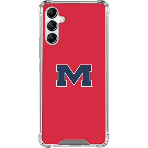 University of Mississippi Ole Miss Logo Red Galaxy A15 5G Clear Case